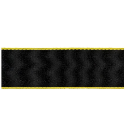 Yellow Edged Black Seat Belt Webbing